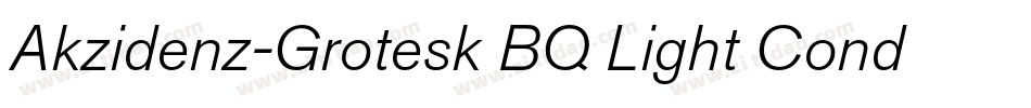 Akzidenz-Grotesk BQ Light Conde字体转换